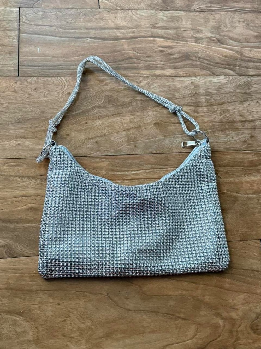 Silver Rhinestone Shoulder Bag